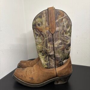 Masterson Boot Co. Leather Camo Cowboy Boots Men's Size 10D Camouflage Western